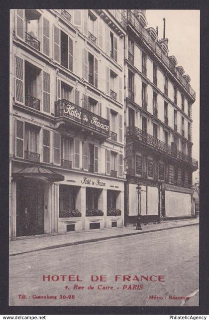 FRANCE, Postcard, Paris, Hotel de France