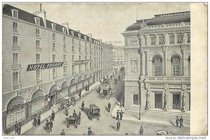 paris - ref B226 - hotel favart - place boieldieu - opera comique - illustrateur ph rosen -  carte bon etat -
