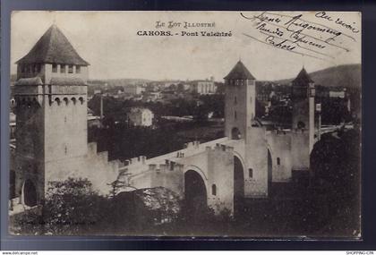 46 - Cahors - Pont Valentré - Voyagé - Dos divisé...