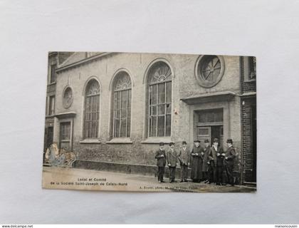 CPA CARTE POSTALE  France calais religion local comité société Saint Joseph calais nord   nord pas de calais animee