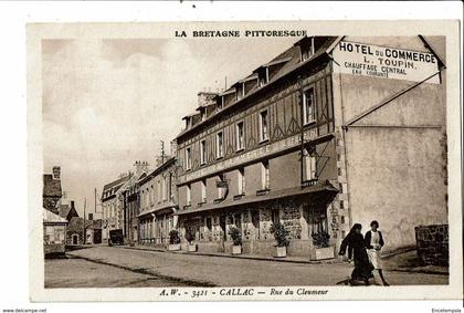 CPA- Carte Postale-France- Callac- Rue du Cleumeur 1940 VM21076