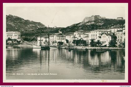 CALVI - Les Quais et le Calvi Palace - Edit. CAP - 1950