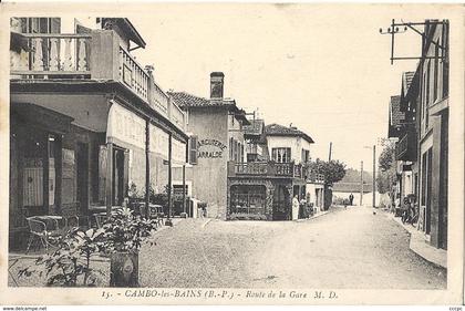 CPA Cambo-les-Bains Route de la Gare