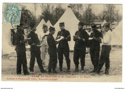 51 - MOURMELON LE GRAND - Camp de Chalons - Un Campement - Le Rapport