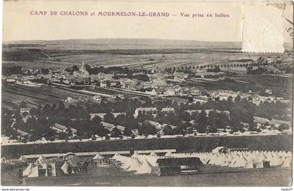 Camp de Châlons et Mourmelon-le-grand - Vue prise en ballon