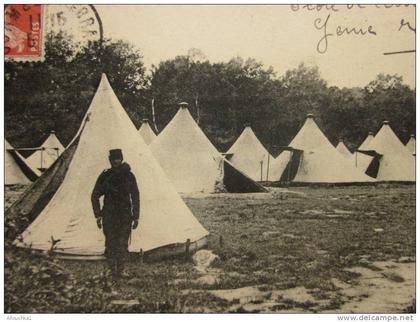 Militaria 1911 CPA:Le camp de Châlons camp militaire français à Mourmelon à proximité  ville de Châlons-en-Champagne