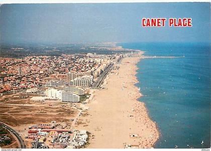 66 - Canet Plage - Vue Générale aérienne - Au premier plan Canet Sud - CPM - Voir Scans Recto-Verso