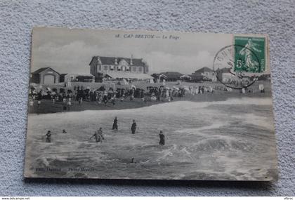 Cpa 1914, Capbreton, la plage, Landes 40