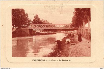 CPA Capestang - Le Canal - Le Pont en fer (518842)