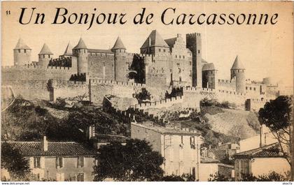 CPA Carcassonne Un Bonjour de Carcassonne FRANCE (1012925)