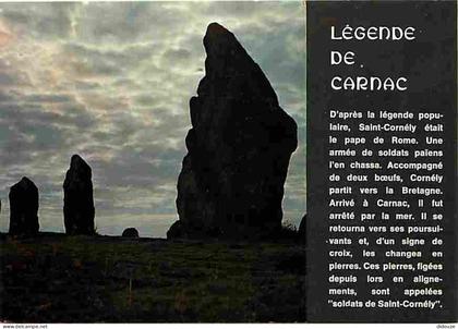 56 - Carnac - Légende de Carnac - Alignements mégalithiques - Menhirs - CPM - Voir Scans Recto-Verso