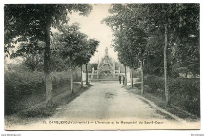 CPA - Carte Postale - France - Carquefou - L'Avenue et le Monument du Sacré Coeur ( CP3827 )