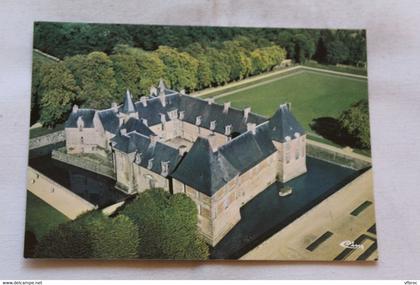 Cpm, Carrouges, vue aérienne, le château, Orne 61