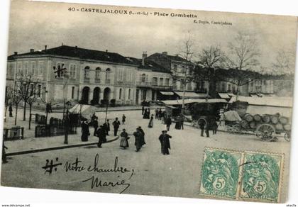 CPA CASTELJALOUX-Place Gambetta (264196)