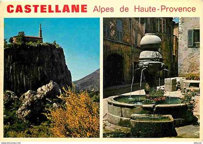 04 - Castellane - Multivues - Fontaine - Flamme Postale de Castellane - CPM - Voir Scans Recto-Verso