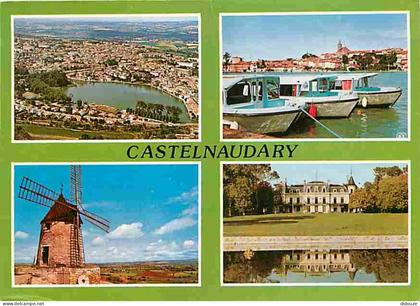 11 - Castelnaudary - Multivues - Moulin à vent - Bateaux - Flamme Postale de Castelnaudary - CPM - Voir Scans Recto-Vers