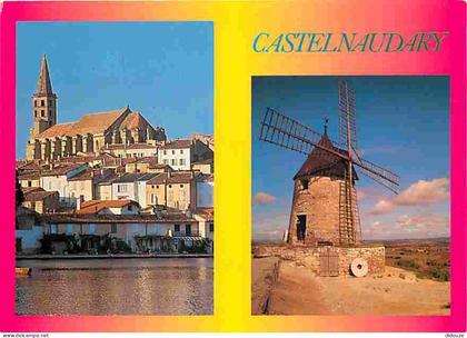 11 - Castelnaudary - Multivues - Moulin à vent - Flamme Postale de Castelnaudary - CPM - Voir Scans Recto-Verso