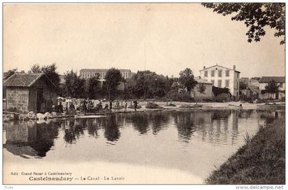 CASTELNAUDARY LE CANAL LE LAVOIR LAVANDIERES 1918