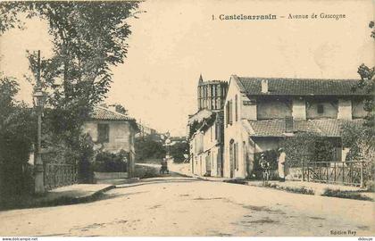 82 - Castelsarrasin - Avenue de Gascogne - Animée - CPA - Oblitération ronde de 1917 - Voir Scans Recto-Verso