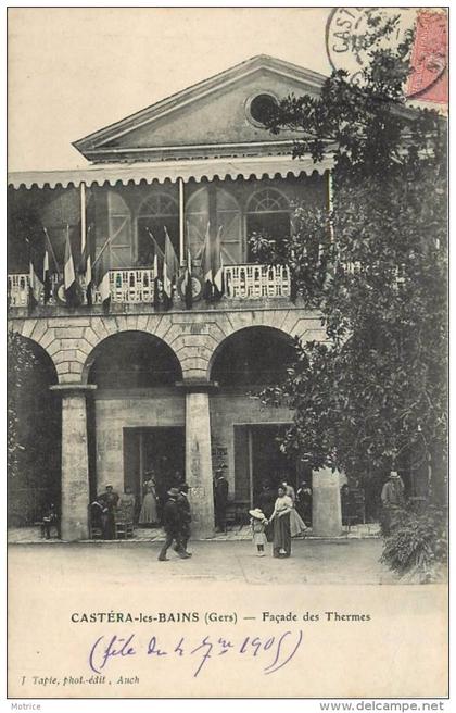 CASTERA LES BAINS - Façade des thermes.