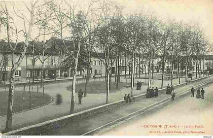 82 - Caussade - Jardin Public - CPA - Voir Scans Recto-Verso