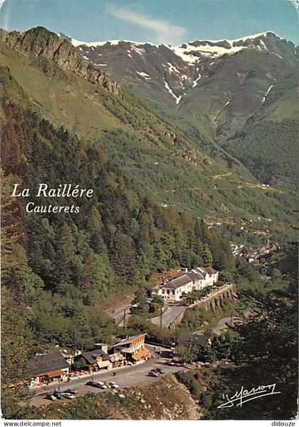 65 - Cauterets - Vallée de Cauterets - La Raillère alt. 1.100 m. et Cauterets - Le pic du Cabaliros ait. 2.334 m - CPM -