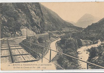 V 782 / CPA  CAUTERETS (65)   DE PIERREFITTE A CAUTERETS LE PONT DE CHEMIN DE FER