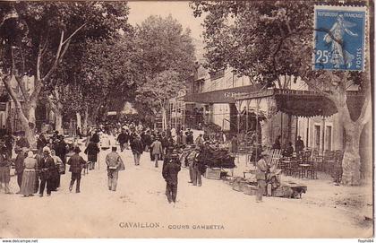 VAUCLUSE - CAVAILLON - COURS GAMBETTA - CARTE DATEE DE 1926.