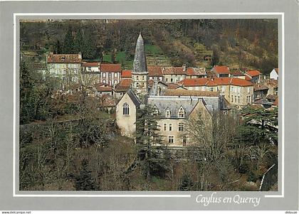 82 - Caylus - Le Château et le clocher de l'Eglise Saint Jean Baptiste - Flamme Postale de Caylus - CPM - Voir Scans Rec