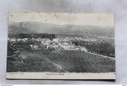 Cpa 1916, panorama de Céret, Pyrénées Orientales 66