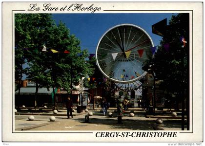 95 - CERGY-PONTOISE - cergy saint christophe - horloge -
