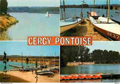 95 - Cergy Pontoise - La Base de Loisirs - Multivues - Femme en maillot de bain - CPM - Voir Scans Recto-Verso
