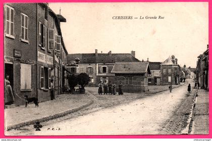 Cerisiers - La Grande Rue - Animée - Collection P.R.S.