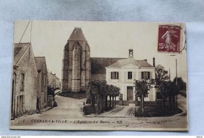 Cernay la Ville, l'église, la mairie, Yvelines 78