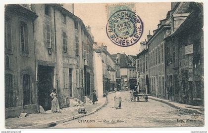 CPA - CHAGNY (Saône et Loire) - Rue du Bourg (  Cachet Gare de Chagny s/5c Blanc)