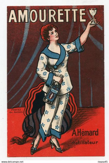 Publicité distillateur A.Hémard. Alcool Amourette Absinthe. société à Chalon- sur- Marne.  voir verso 1927