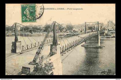 49 - Chalonnes sur Loire - Pont suspendu - CPA - Voir Scans Recto-Verso