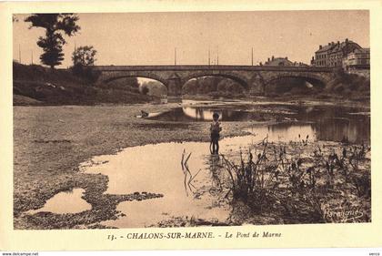 Carte POSTALE  Ancienne de  CHALONS sur MARNE - Pont de la Marne