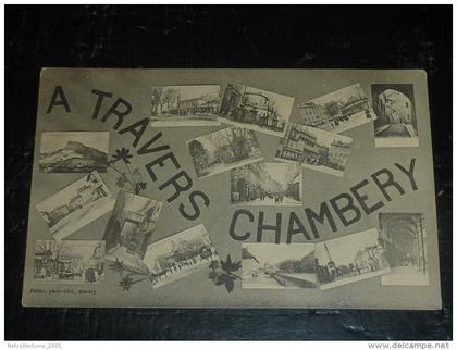 CHAMBERY - A TRAVERS CHAMBERY - CARTE FANTAISIE - 73 SAVOIE (Q)