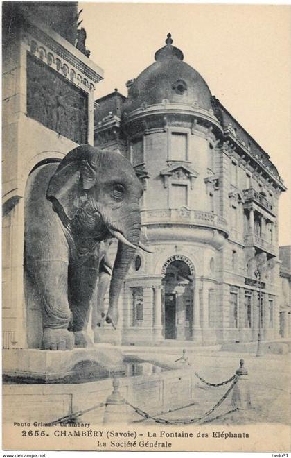 Chambéry - La Fontaine des Elephants