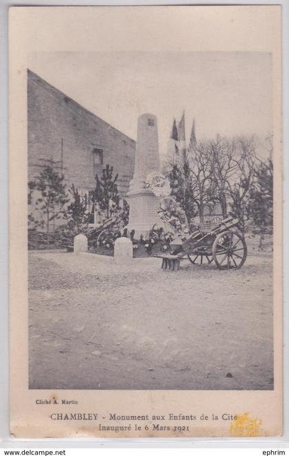 54 Chambley-Bussières - Le Monument aux Enfants de la Cîté Inauguré le 6 mars 1921