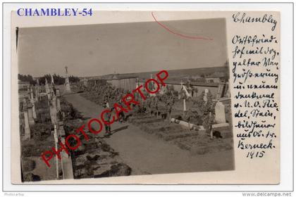 CHAMBLEY BUSSIERES-Cimetiere Militaire allemand-Carte Photo allemande-Guerre14-18-1WK-Militaria-Frankreich-France-54-