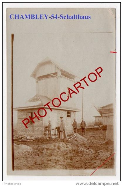 CHAMBLEY BUSSIERES-Poste d'Aiguillage-Carte Photo allemande-Guerre14-18-1WK-Militaria-Frankreich-France-54-