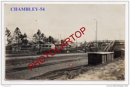 CHAMBLEY BUSSIERES-Voies ferrees-Lazarett-Carte Photo allemande-Guerre14-18-1WK-Militaria-Frankreich-France-54-