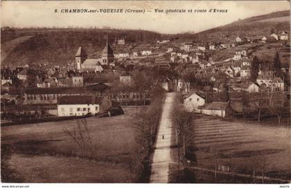 CPA CHAMBON-sur-VOUEIZE Vue Generale et Route d'Evaux (1143500)