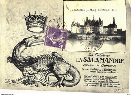Carte Postale ancienne de CHAMBORD - La Salamandre
