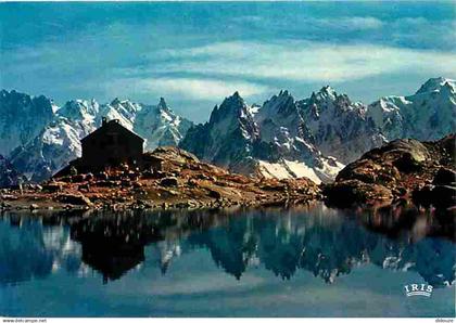 74 - Chamonix - Mont-Blanc - Le Lac Blanc - Les Grandes Jorasses - Les Aiguilles de Chamonix - Le Mont-Blanc - CPM - Voi