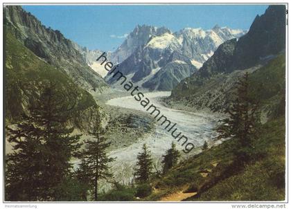 Chamonix - Mont Blanc - La Mer de Glace - Ansichtskarte Großformat