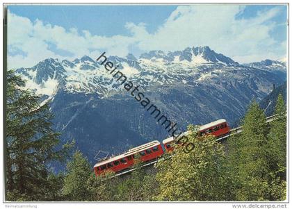 Chamonix - Mont Blanc - Le train menant au Montenvers - Ansichtskarte Großformat