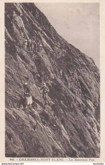 gelaufene Ansichtskarte Chamonix-Mont-Blanc - Le Mauvais Pas